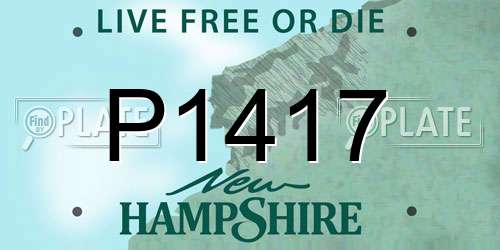P1417 New Hampshire License Plate