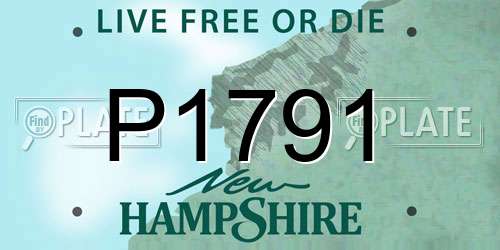 P1791 New Hampshire License Plate