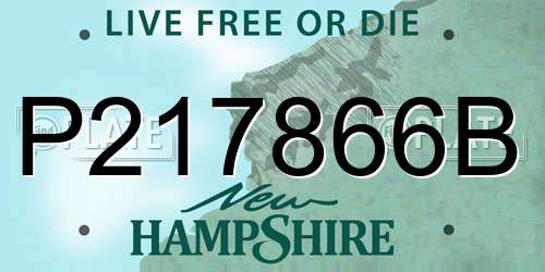 P217866B New Hampshire License Plate