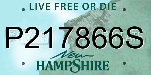 P217866S New Hampshire License Plate