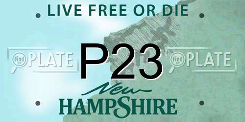 P23 New Hampshire License Plate