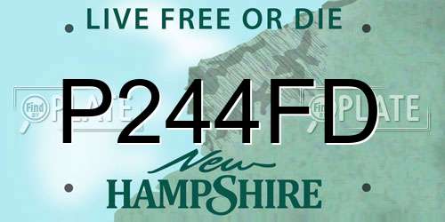 P244FD New Hampshire License Plate