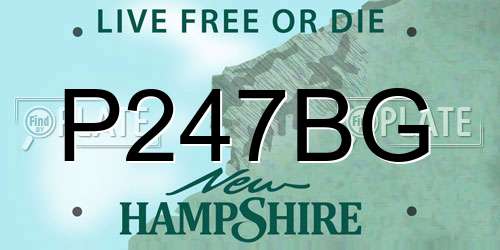 P247BG New Hampshire License Plate