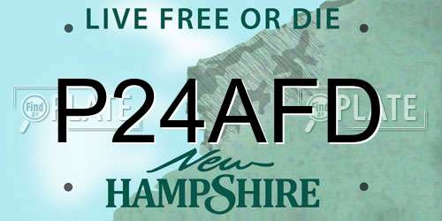 P24AFD New Hampshire License Plate