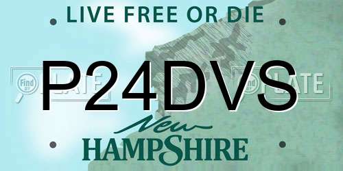 P24DVS New Hampshire License Plate
