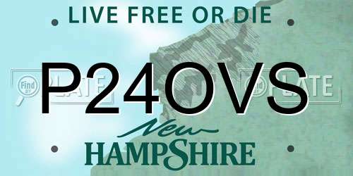 P24OVS New Hampshire License Plate