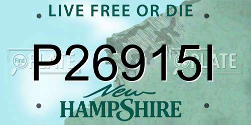P26915I New Hampshire License Plate