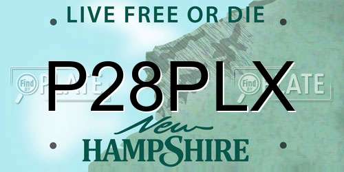 P28PLX New Hampshire License Plate