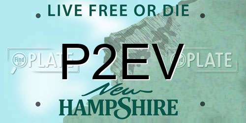 P2EV New Hampshire License Plate