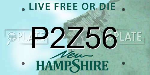 P2Z56 New Hampshire License Plate