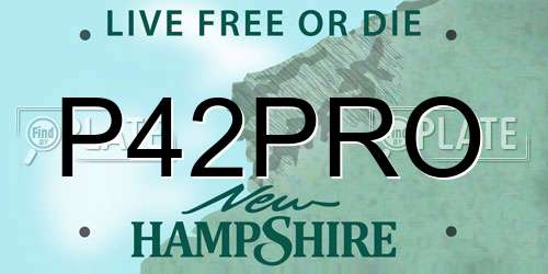 P42PRO New Hampshire License Plate