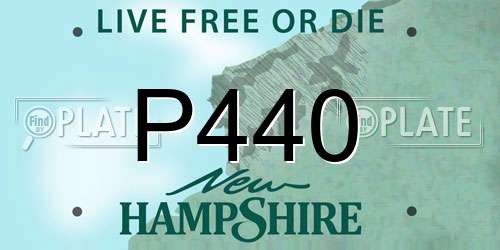 P440 New Hampshire License Plate