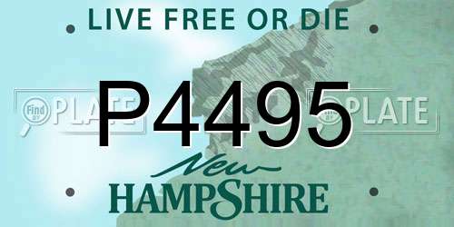 P4495 New Hampshire License Plate