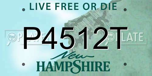 P4512T New Hampshire License Plate