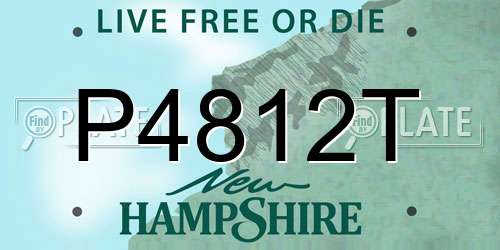 P4812T New Hampshire License Plate