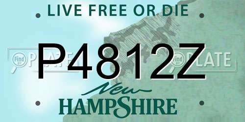 P4812Z New Hampshire License Plate