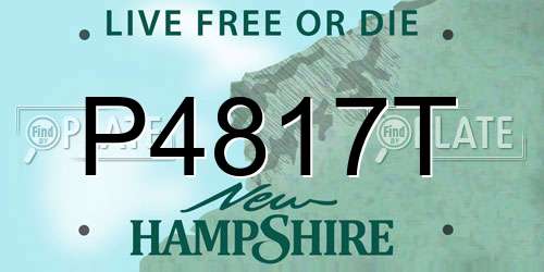 P4817T New Hampshire License Plate
