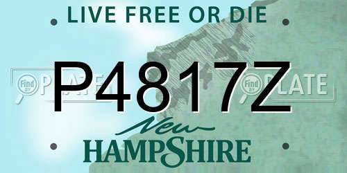 P4817Z New Hampshire License Plate