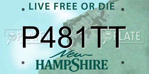 P481TT New Hampshire License Plate