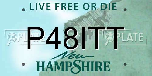 P48ITT New Hampshire License Plate