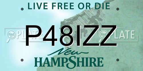 P48IZZ New Hampshire License Plate