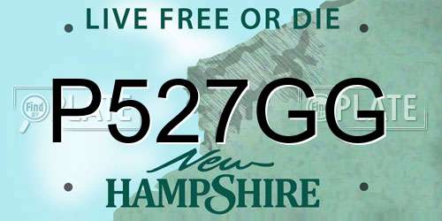 P527GG New Hampshire License Plate