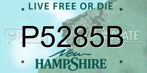 P5285B New Hampshire License Plate