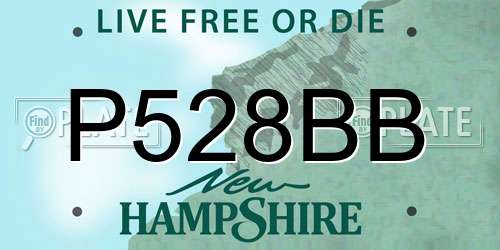 P528BB New Hampshire License Plate