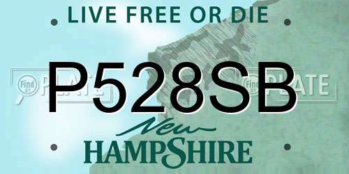 P528SB New Hampshire License Plate