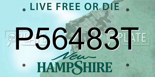 P56483T New Hampshire License Plate