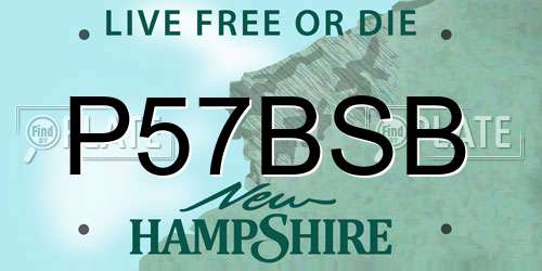 P57BSB New Hampshire License Plate