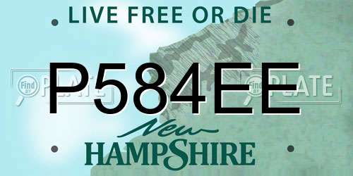 P584EE New Hampshire License Plate