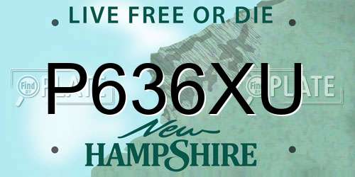 P636XU New Hampshire License Plate