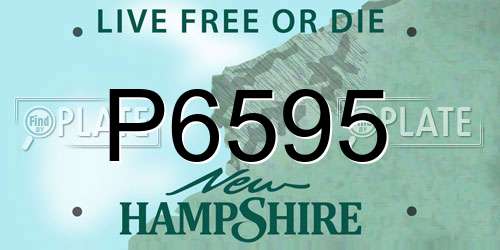 P6595 New Hampshire License Plate