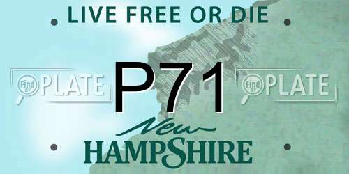 P71 New Hampshire License Plate