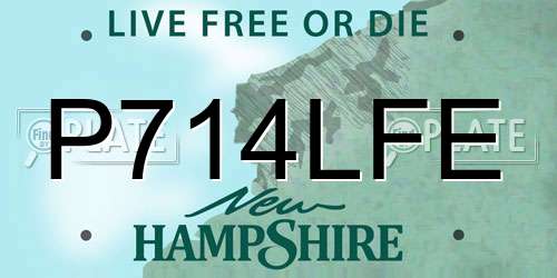 P714LFE New Hampshire License Plate