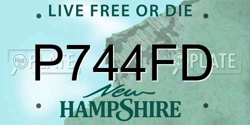 P744FD New Hampshire License Plate