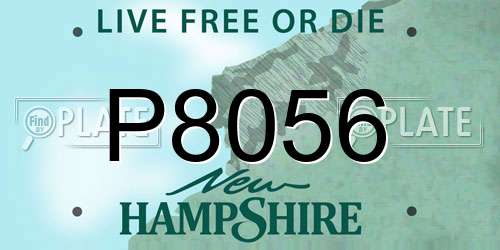 P8056 New Hampshire License Plate
