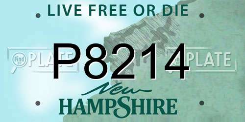 P8214 New Hampshire License Plate