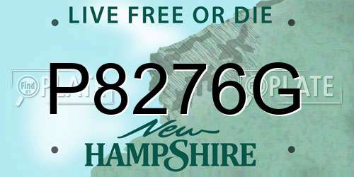 P8276G New Hampshire License Plate