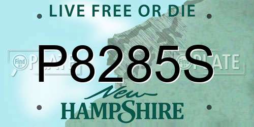 P8285S New Hampshire License Plate