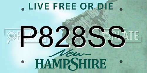 P828SS New Hampshire License Plate