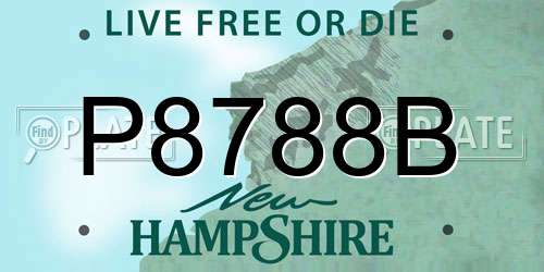 P8788B New Hampshire License Plate