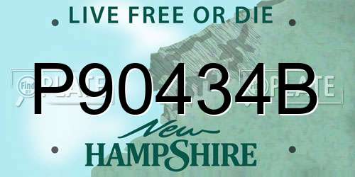 P90434B New Hampshire License Plate