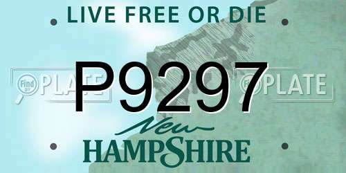 P9297 New Hampshire License Plate