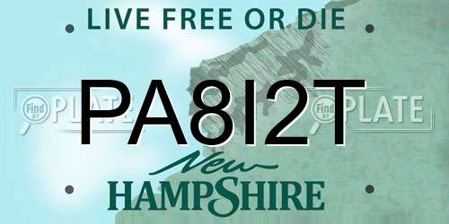 PA8I2T New Hampshire License Plate