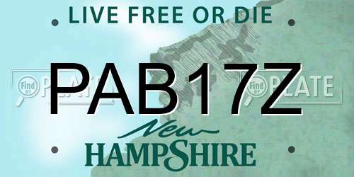 PAB17Z New Hampshire License Plate