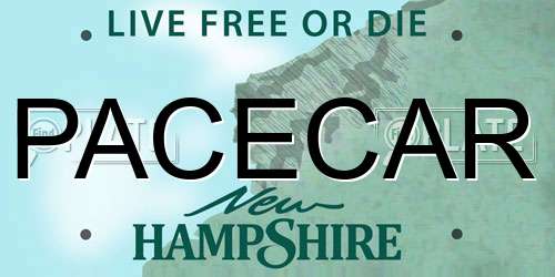 PACECAR New Hampshire License Plate