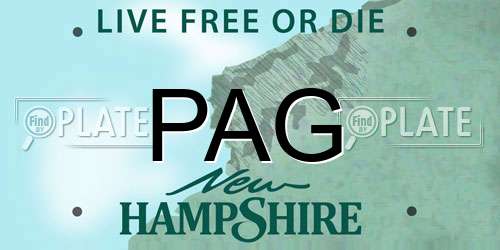 PAG New Hampshire License Plate