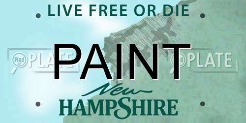 PAINT New Hampshire License Plate